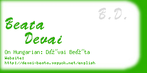 beata devai business card